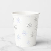 Winder Wonderland Sneeuwvlok Baby shower Papieren Bekers (Achterkant)