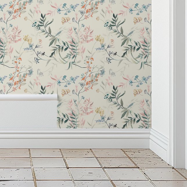 Winderig botanisch behang (Creator heeft geüpload)
