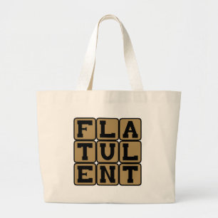 Winderig, Vol met Scheten Grote Tote Bag