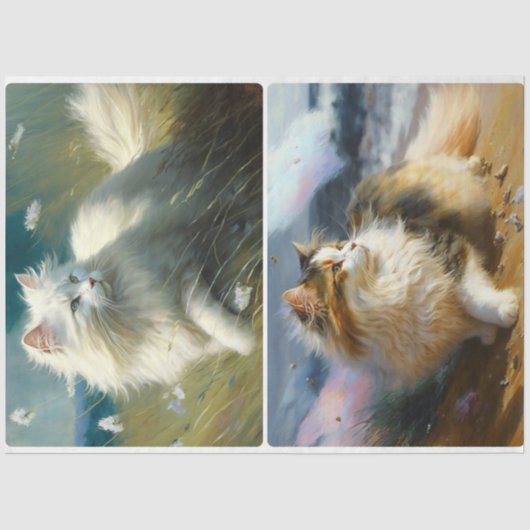 Winderige dag katten tissuepapier (Voorkant)