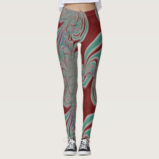 Winderige Fractals Leggings (Voorkant)