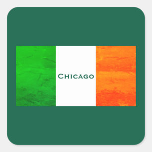 Winderige Stad Chicago Trots Iers - St. Paddy's Da Vierkante Sticker