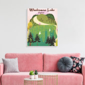 Windermere meer Reisposter Canvas Afdruk (Insitu (Woonkamer))
