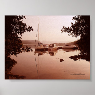 Windermere op Dawn Poster