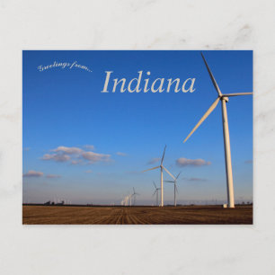 Windfarm in Wolcott Indiana Briefkaart
