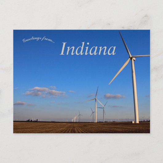 Windfarm in Wolcott, Indiana Briefkaart (Voorkant)
