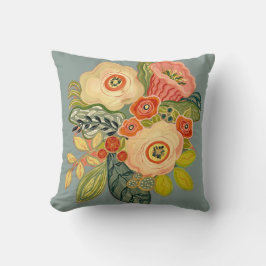 Windflower en trompet - Silver Sky Kussen