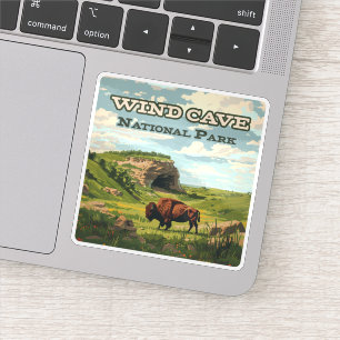 Windgrot Nationaal Park Bison South Dakota Sticker