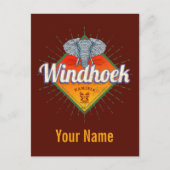 Windhoek Namibië Retro Elephant Afrika Briefkaart (Voorkant)