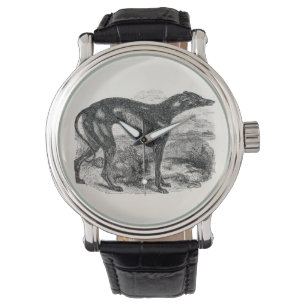 windhond 1800s - Greyhounds Dogs Horloge