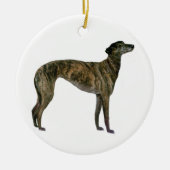 Windhond - Brindle (staand) Keramisch Ornament (Voorkant)