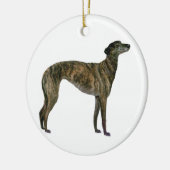 Windhond - Brindle (staand) Keramisch Ornament (Links)