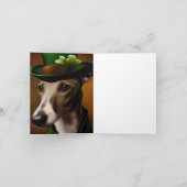 Windhond in St. Patrick's Day-jurk Kaart (Binnen)