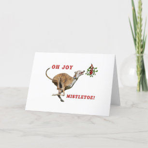 Windhond & Mistletoe Feestdagen Kaart