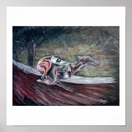 windhond poster (Voorkant)