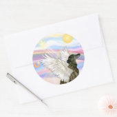 Windhond Ronde Sticker (Envelop)