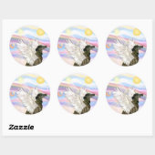 Windhond Ronde Sticker (Vel)