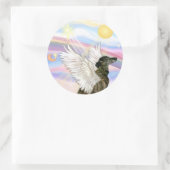 Windhond Ronde Sticker (Tas)