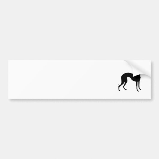 Windhond Silhouet Bumpersticker (Voorkant)