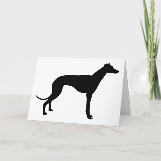 Windhond Silhouet Kaart (Voorkant)