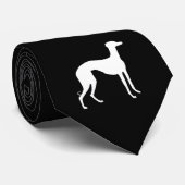 Windhond Silhouet Stropdas (Opgerold)