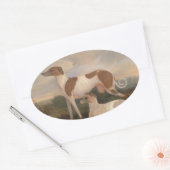 windhonden ovale sticker (Envelop)