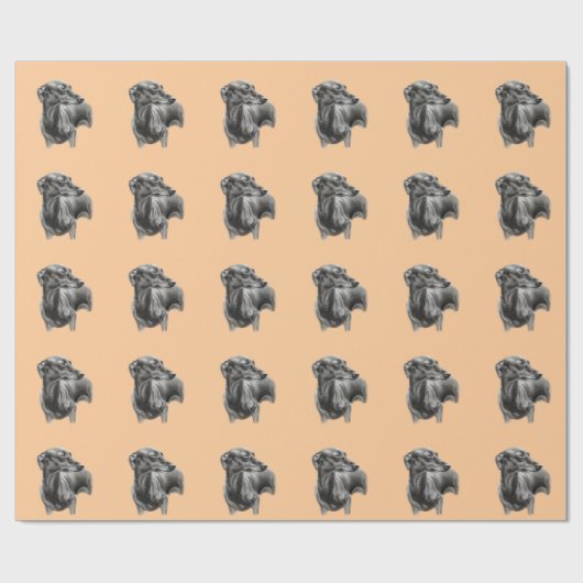 Windhondhoutskooltekening Cadeaupapier (Vlak)