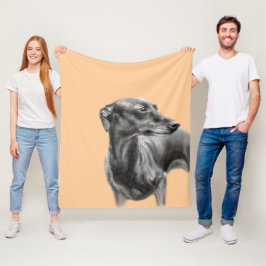 Windhondhoutskooltekening Fleece Deken