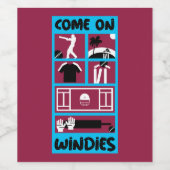 Windies Cricket West Indies Test Cricket Wijn Etiket (Enkel label)