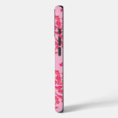 Winding Peony Woodcut in Pink and Orange Case-Mate iPhone Case (Achterkant / Links)