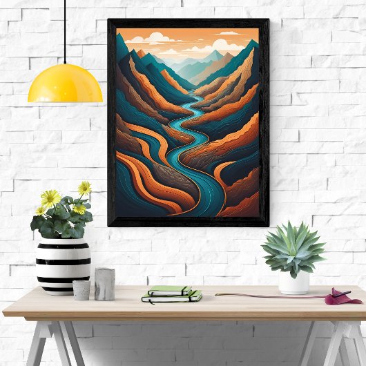 Winding River, Mountain Majesty Poster