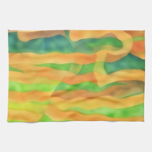 Winding Roads Artsy Abstract Kitchen Towel Theedoek (Horizontaal)