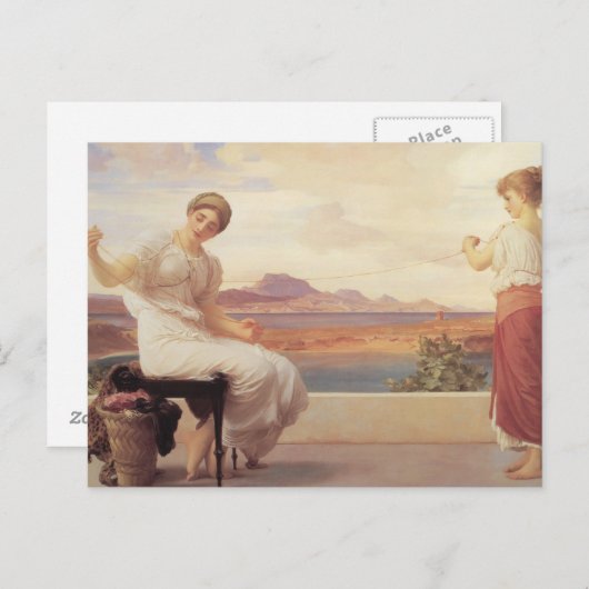 Winding van de Skein Yarn Fine Art Briefkaart (Voorkant / Achterkant)