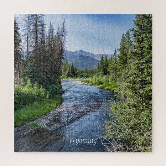 Winding Wyoming Stream (gelabeld) Legpuzzel (Verticaal)