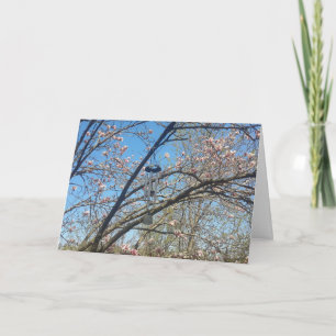 Windklokkenspel en Magnolia Tree Birthday Kaart