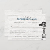 Windmill Barn Wedding Reply Kaart (Voorkant / Achterkant)