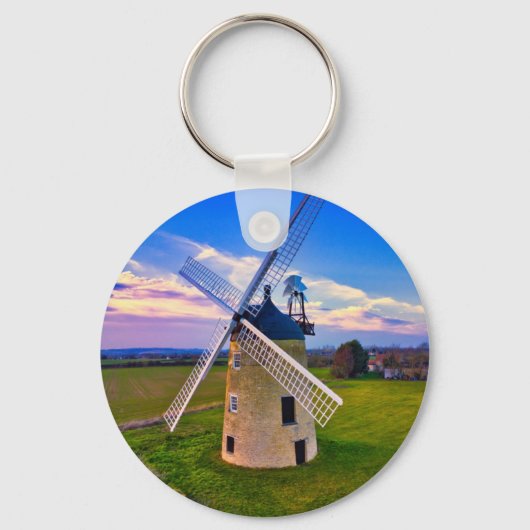 Windmill Blue Sky Sleutelhanger (Voorkant)