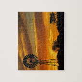 Windmill en Sunset, William Creek, Oodnadatta Legpuzzel (Verticaal)