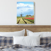 Windmill et tulipes paysage toile verticale (Insitu(Chambre))