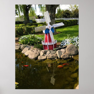 Windmill Garden Decor Poster