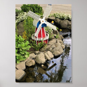 Windmill Garden Decor Poster