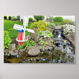 Windmill Garden Decor Poster