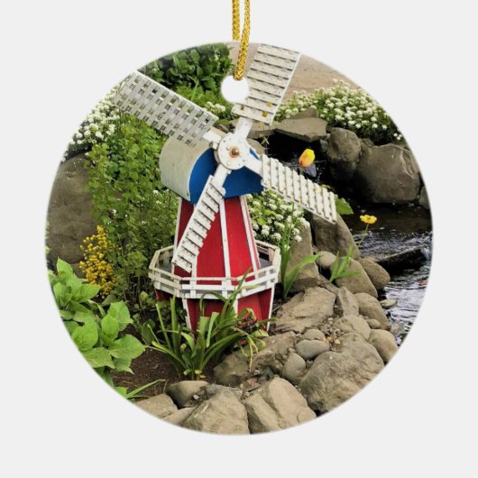 Windmill Garden Keramisch Ornament (Voorkant)
