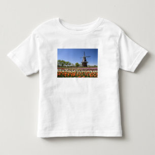 Windmill Island park met tulpen in bloei Kinder Shirts