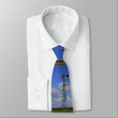 Windmill Kansas avec ciel et nuages CRAVATE (Attaché)