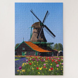 Windmill Nederland Tulip Garden Europe Legpuzzel