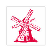 Windmill Personalize with your Logo and Text Zelfinktende Stempel (Design)