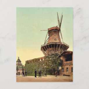 Windmill, Potsdam, Berlijn, Duitsland zeldzame Pho Briefkaart