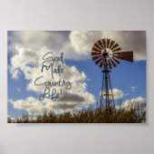 Windmill Scène Dieu Made Country Life Poster (Devant)