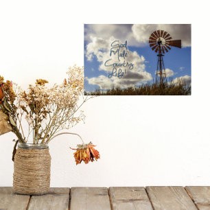 Windmill Scène Dieu Made Country Life Poster